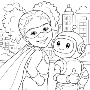 Page from the superhero book